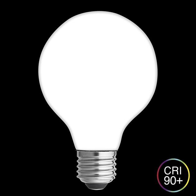 SATIN glob 80mm matt opal E27 7W 2700K dimbar